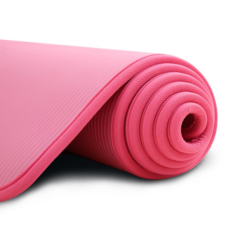 YECOKISO 10MM Extra Thick 183cmX61cm Yoga Mats NRB Non-slip Exercise Mat Fitness Tasteless Pilates Workout Gym Mats with Bandage