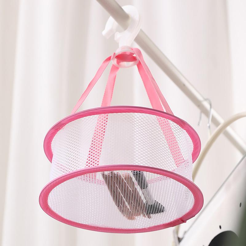 Makeup Brush Easy To Dry Windproof Fall-Proof Hook Rack Basket Drying Net Bag