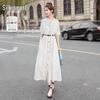 Silkbay Striped High-Waist Shirt Dress