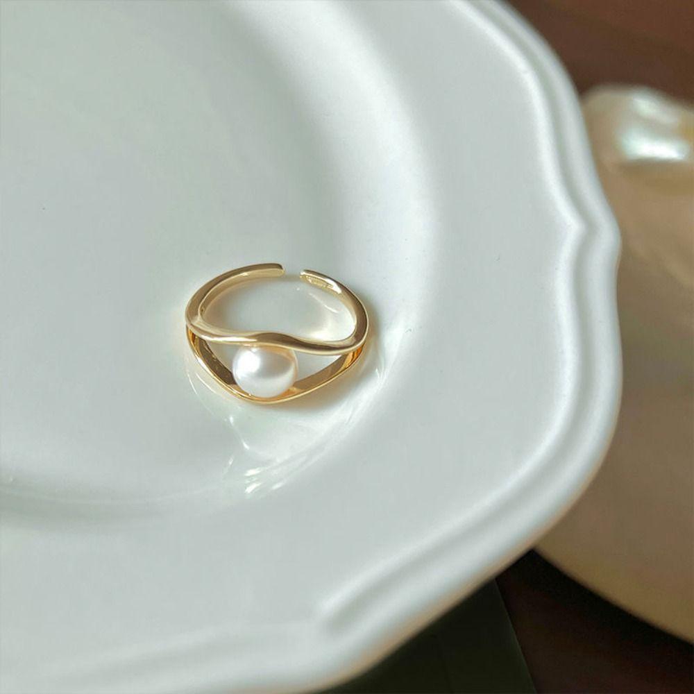Elegant Cuff Ring Temperament Rabbit Design Opening Ring Personality Valentine's Day Gift  Women