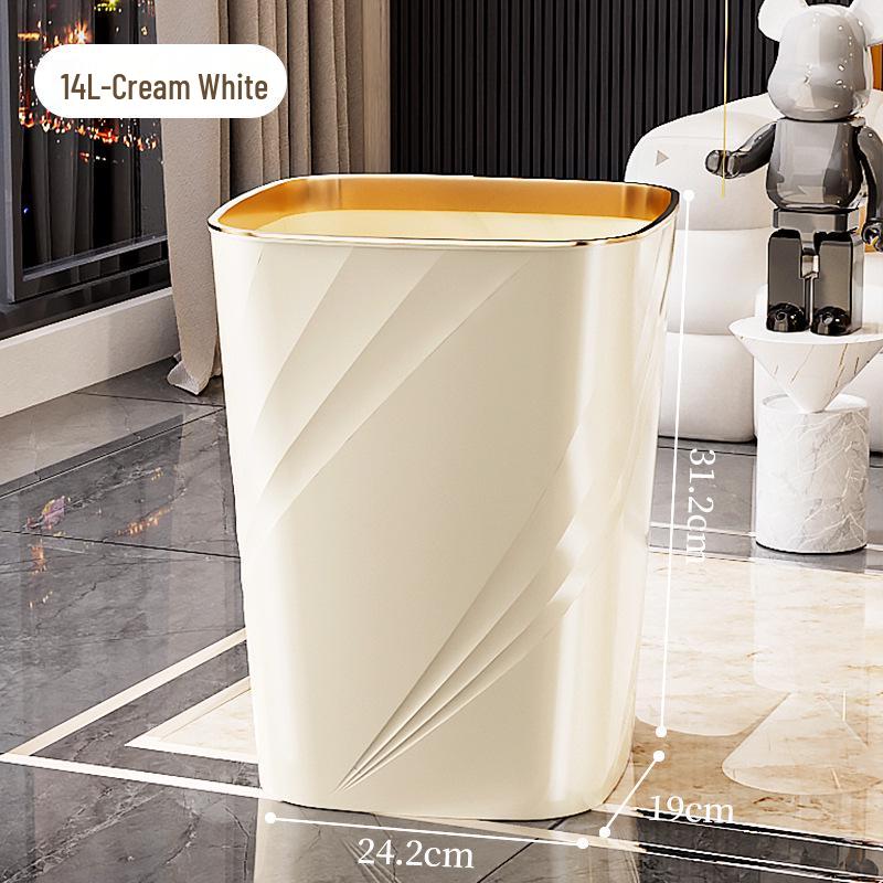 High-End Large Capacity Trash Can for Living Room, Bathroom, Bedroom, Kitchen, Dorm, and Office