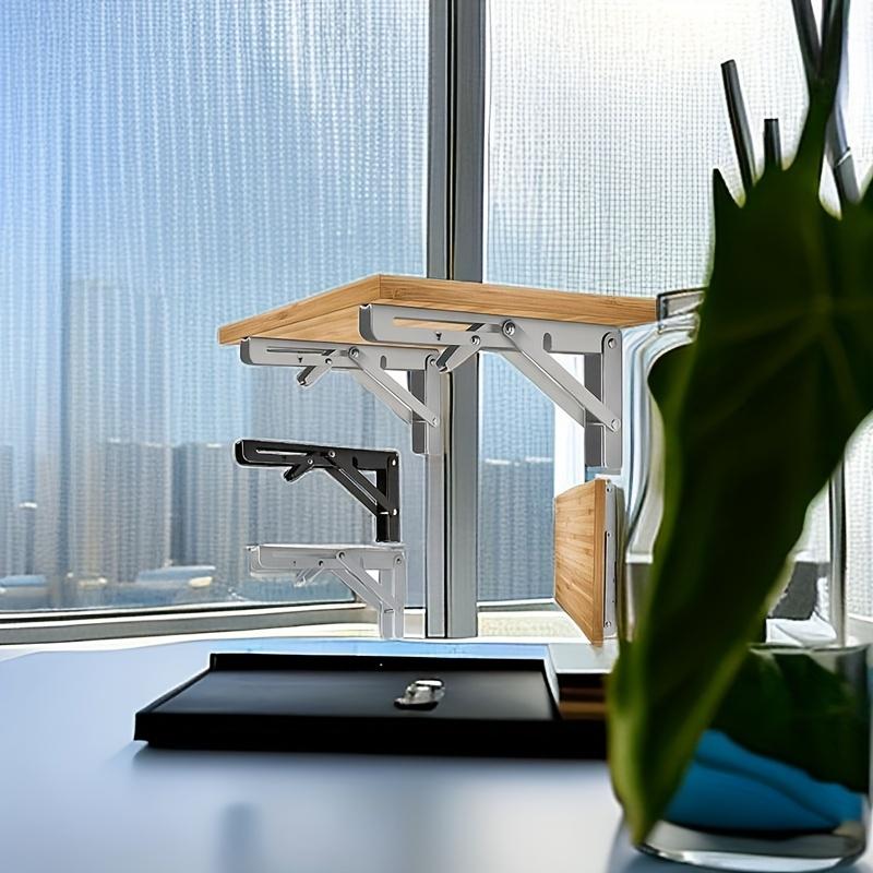 8/10/12/14 Inch Heavy Duty Stainless Steel Folding Bracket Adjustable Wall Mount Table Desk Furniture Support 1 Pack