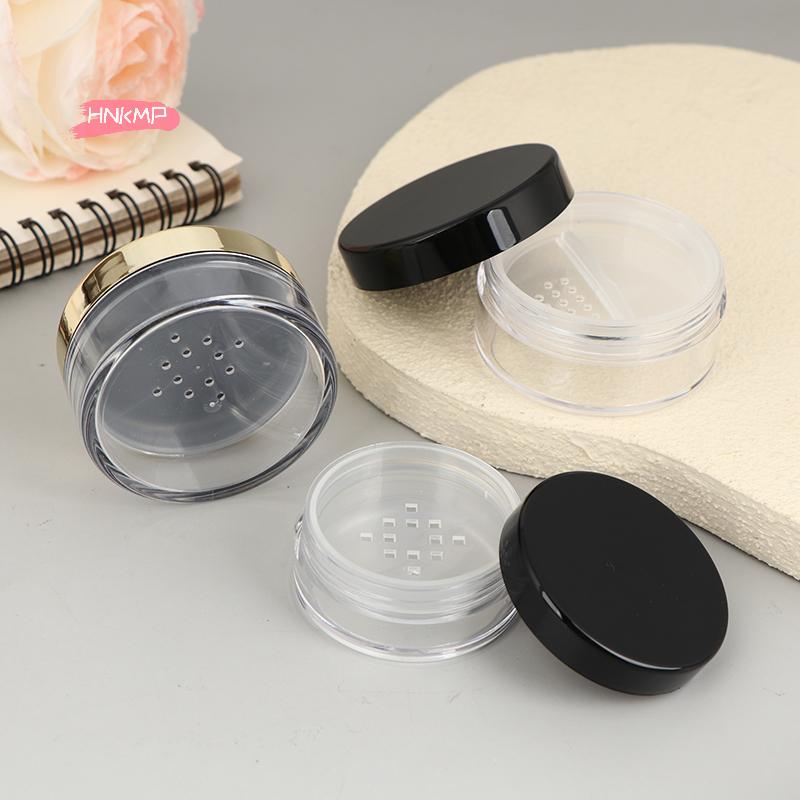 Empty Plastic Loose Powder Jar with Rotating Sifter 5/10/20/30g Cosmetic Makeup Filling Container with Twist Lid