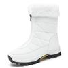 Waterproof Snow Boots With Zipper Warmth Insulated Cushioned Outdoor Winter Shoes