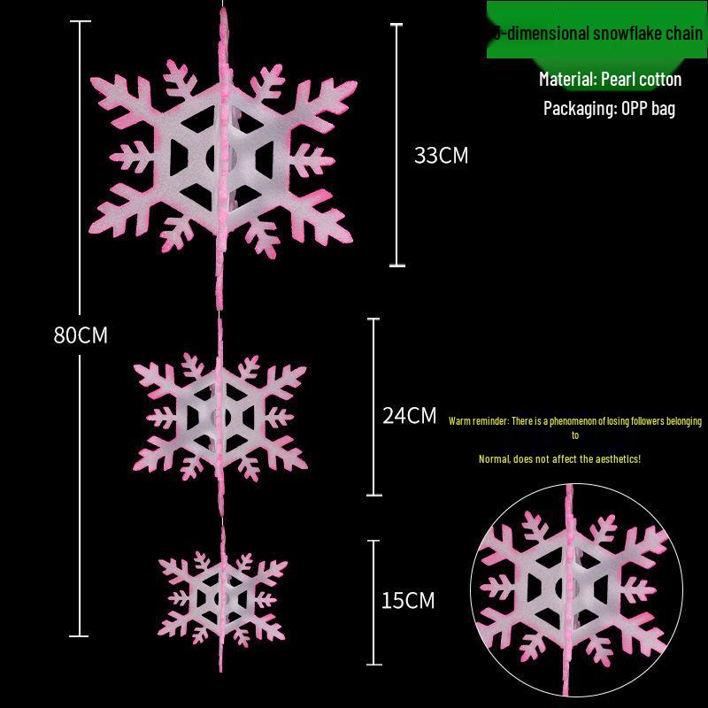 Three-Dimensional Hanging Christmas Snowflake Ornament for Shop Window and Ceiling Decor