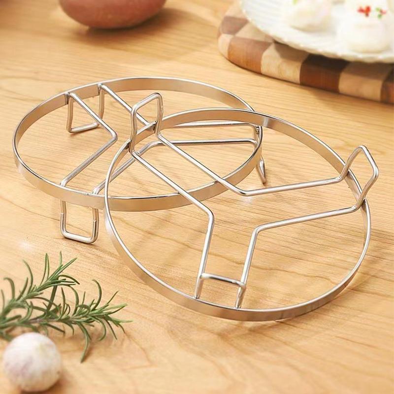 Stainless Steel Round Steaming Rack Steamer Multifunctional Baking Pot Stand Household Kitchen Cooking Utensils