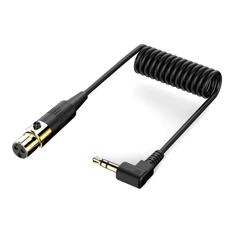 

Professional 1/8in Stereo to Male Connector sound Cable Flexible Spring Designs Cord for Recording & Live Sound 1