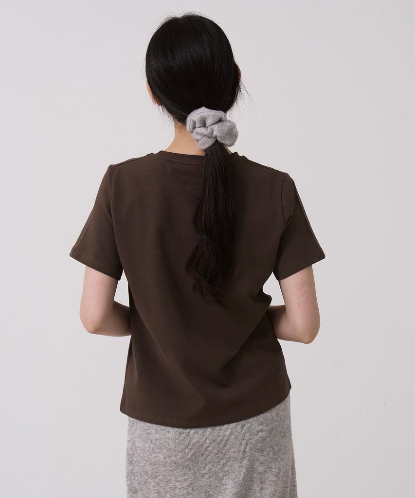 Sayu Basic Tension Short Sleeve T-Shirt Brown