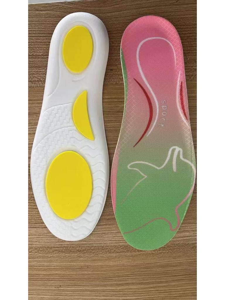 Men's Breathable High-Elastic Arch Sport Insoles with Shock-Absorbing, Sweat-Absorbing Support for Flat Feet