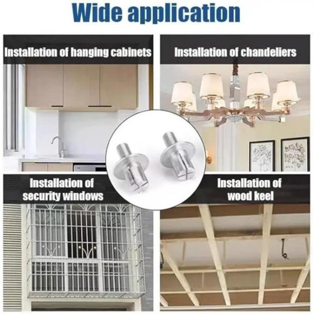 100 buc 7/9/11mm nituri cu ciocan, aliaj, cuie de expansiune, cap, percuție, șuruburi de expansiune, elemente de fixare, instrument de fixare