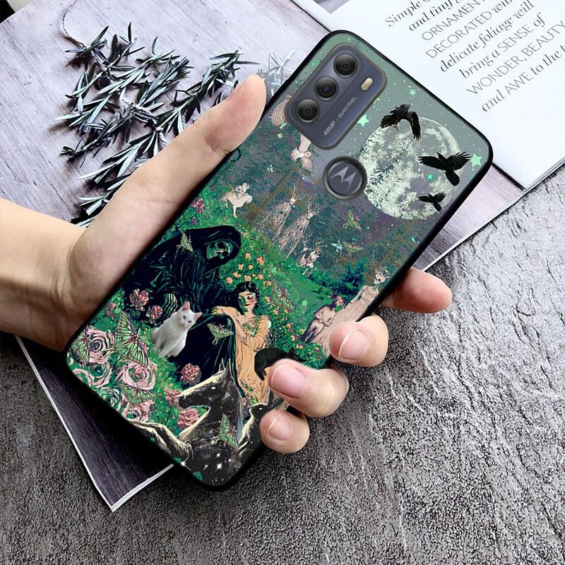 Black Cat Art Phone Case For Moto G86 G85 G75 G15 G05 G56 G72 G53 G54 G84 G60 G31 G32 G24 G 5G G Play