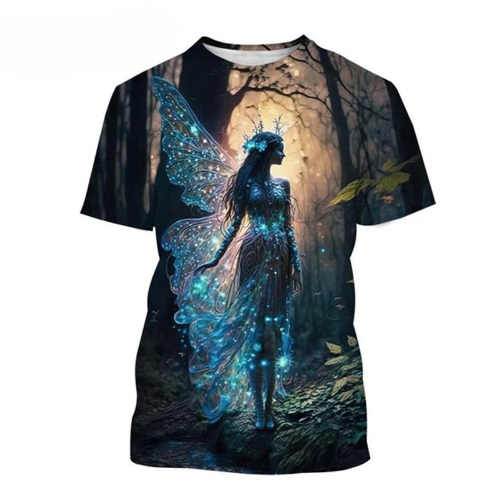 Magical Elf 3D Printed Men's Fashionable Street Round Neck Short Sleeved T-shirt