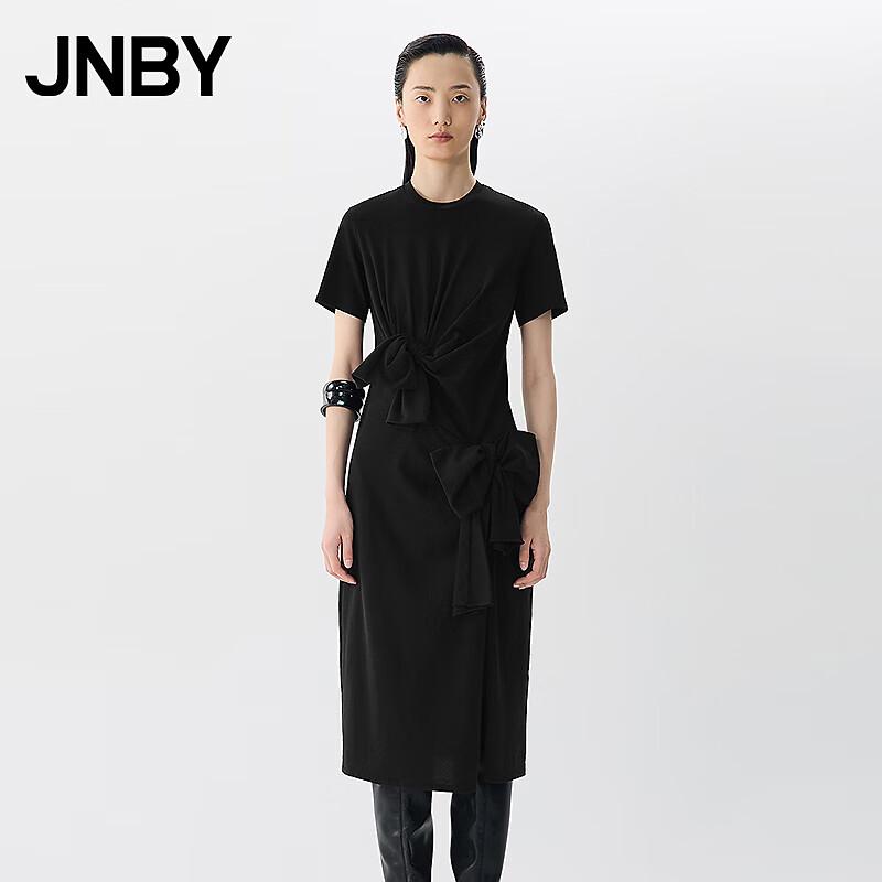 JNBY 2025 Summer Short-Sleeve Round Neck Straight Dress