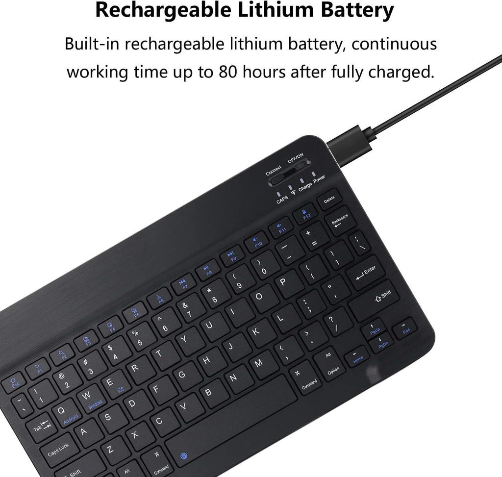 Wireless Bluetooth Keyboard for iPad, Apple, Samsung, Huawei Tablets & Phones with Custom Logo Option
