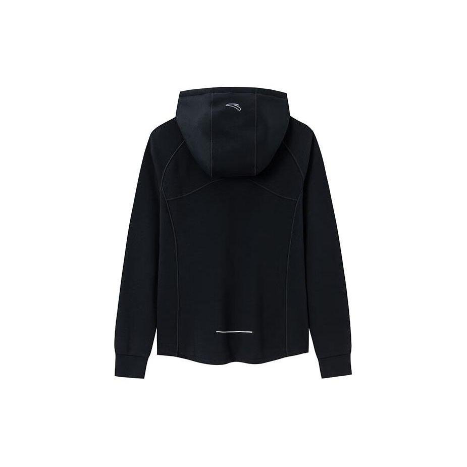 Anta Běžecká série Barevná větrovka s kapucí Slim fit Outdoorová sportovní bunda Dámská bunda Základní černá 962415701-3