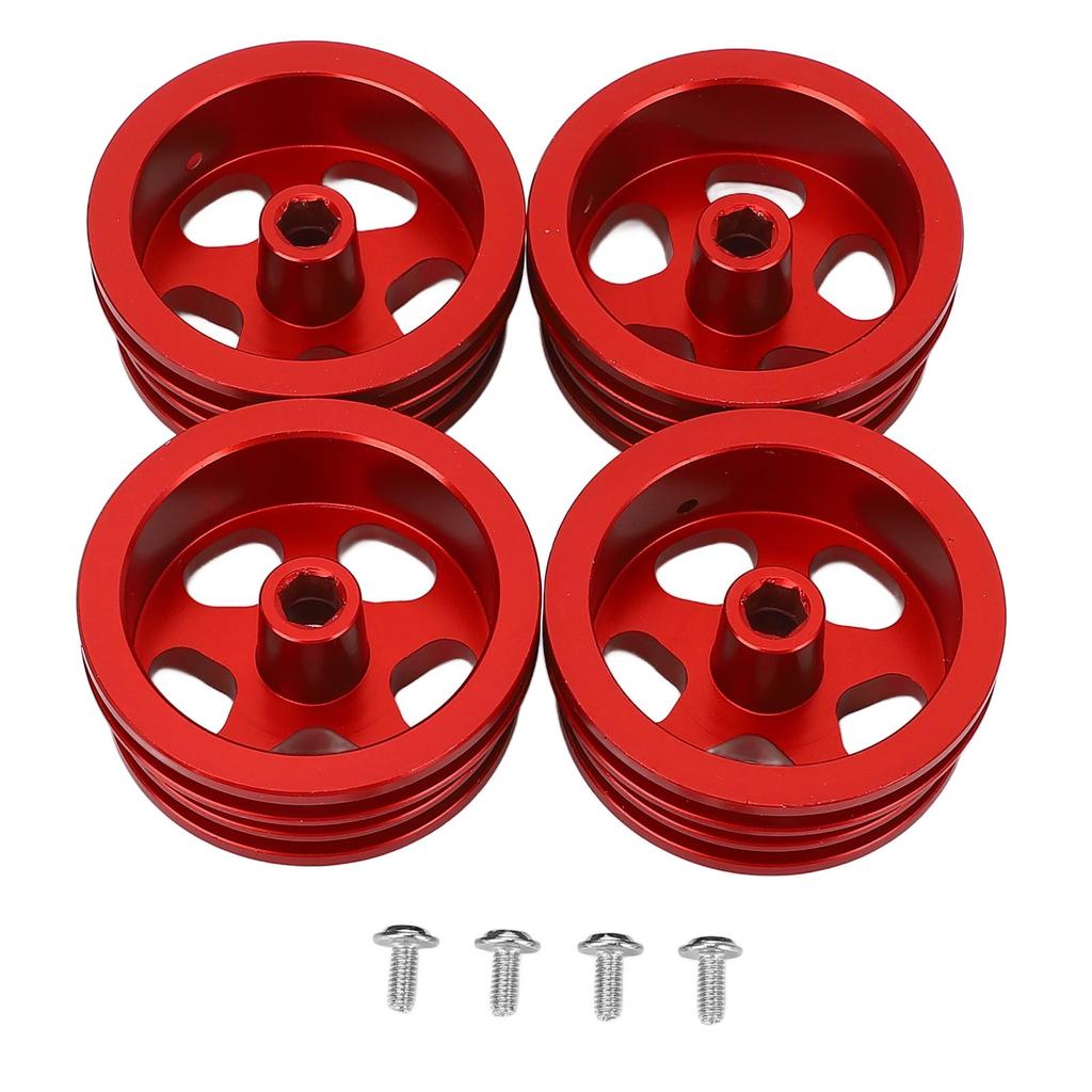 4Pcs RC Car Wheel Rim Aluminum Alloy Sturdy Structure Stylish Look Wheels Hub Rim for MN82 RC Car