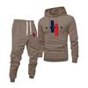 Men's Printed Hooded Sweatshirt And Sweatpants Casual Sports Suit