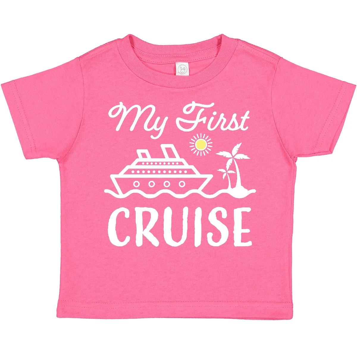 Inktastic My First Cruise With Cruise Ship And Palm Trees Toddler T-Shirt 1st 130