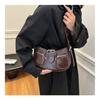 IELGY Niche Design Saddle Bag Simple Retro Underarm Bag