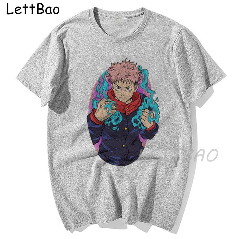 Japanese Anime Jujutsu Kaisen Yuji Itadori Harajuku Women T Shirt Manga Print Tees T Shirt Male