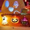 Cross-border Halloween LED String Lights: Pumpkin, Witch & Ghost Decorations for Holiday Ambiance