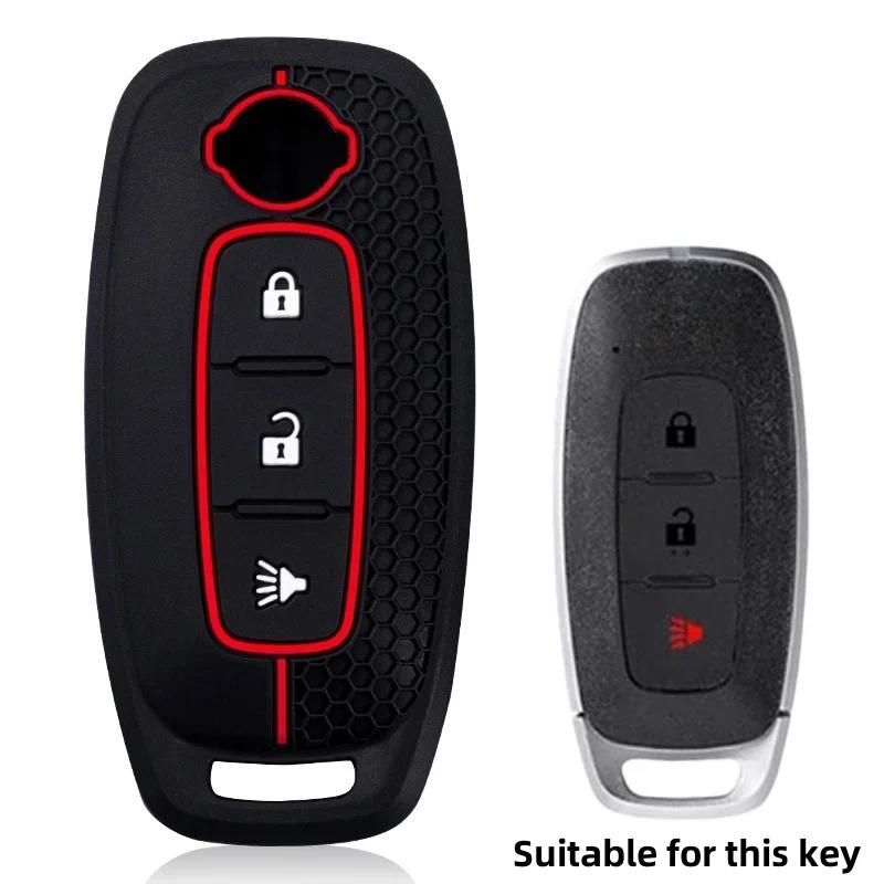 

3 Buttons Remote Car Shell For Nissan X-trail T33 Qashqai J12 Teana Altima Ariya 2022 2023 Silicone Key Case Cover Holder
