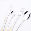 16Pcs Vintage Carved Gold Cutlery Set Western Stainless Steel Dinnerware 4 Colors Flatware Spoon Knife Fork Tableware Kitchen Silverware