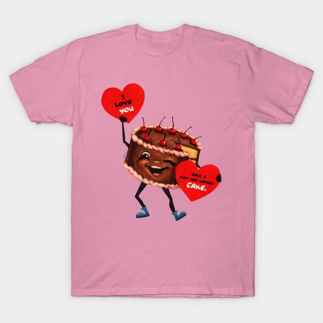 T Shirt Women Valentine Cake Harajuku Print Kawaii Tshirt Summer Short Sleeve Female T-Shirt Top Tee