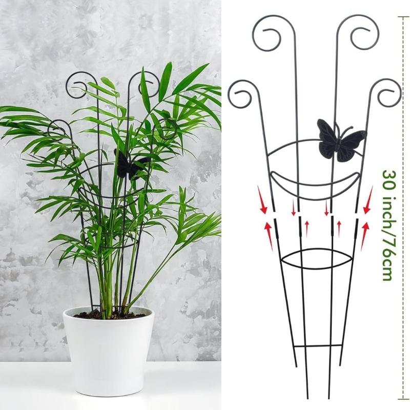 Iron Plant Trellis for Climbing Plant Indoor House Plant Support Trellis for Garden Potted Plant Support Stand