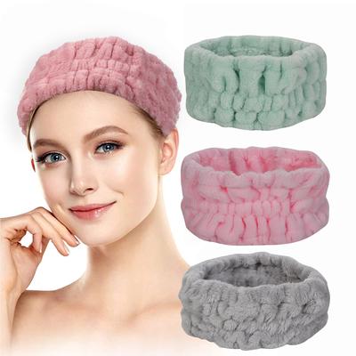 Z Cross-border New Coral Fleece Wide Headband, Headband, Simple Plush Headband, Solid Color Wide Edge Face Wash Headband and Hair Accessories.