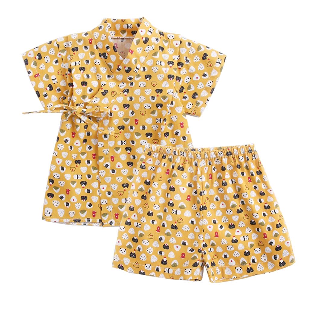 

SLINX Baby Jinbei Set for Top and Japanese Floral Perfect for Boys and Fireworks Summer Obon and Summer Cool Loungewear and HF11 Sizes Kids, Bottoms,