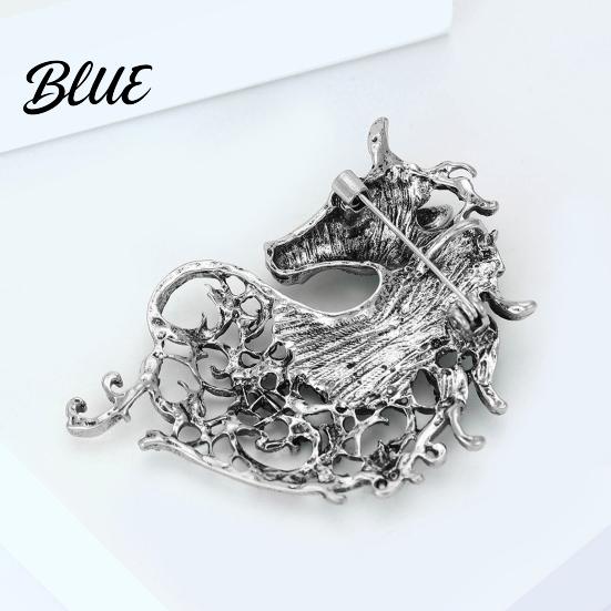 Animal Pin 1/4Pcs Retro Style Brooch Sparkling Rhinestones Inlaid Horse