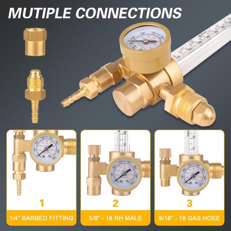 Pressure Regulators Suitable for Argon Heliums Industrial Grades Welding Equipment Accessory