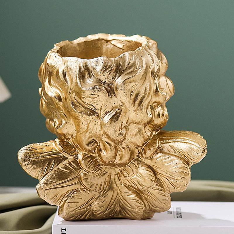 Ghiveci de flori cu înger drăguț Ghiveci suculent Jardinier din rășină Decor pentru interior Decorație de interior Ornamente de birou Ghiveci pentru plante bonsai