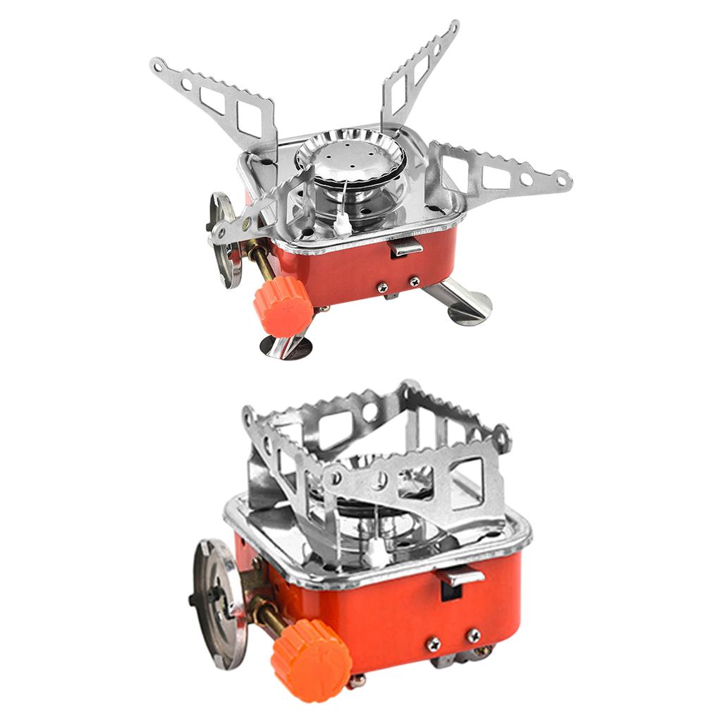 Mini Square Cooktop for Camping and Hiking Gas Stove Folding Gas Cooktop Lightweight for Outdoor Cooking Easy to Carry