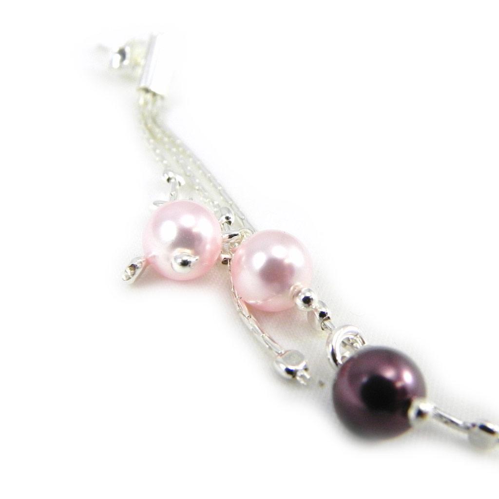 Les Trésors De Lily [G1947] - Boucles Argent 'Sissi' rose violet