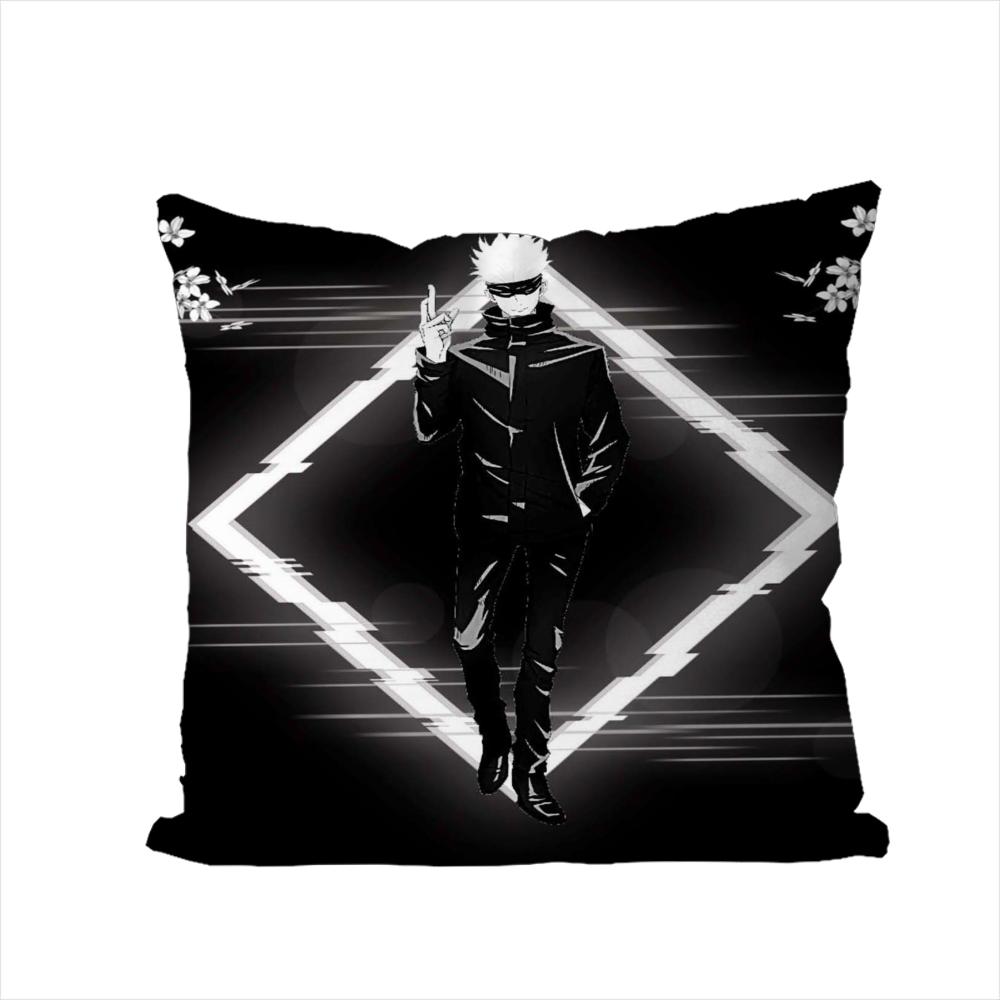 Anime Jujutsu Kaisen Pillow Case For Car Sofa Decorative Home Doublesided Print Plush Square Throw Pillow Cushion Cover