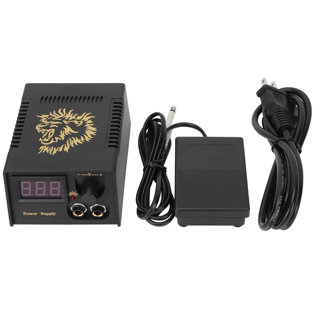 Tattoo Machine Power Supply Tattoo Foot Pedal LED Display Complete Tattoo Starter Kit