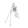 Butterfly Heart Shaped Bag Pendant Anti-Lost Braided Rope Key Chain  Jewelry Accessories