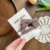 Korean Style Handmade Plaid Bow Hair Clip for Girls - Coffee Color