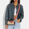 New COACH Lacey Canvas With Leather Boston Bag Handbag Shoulder Bag Crossbody Bag Small Size Women's Khaki & Pink CK562-IMOT4