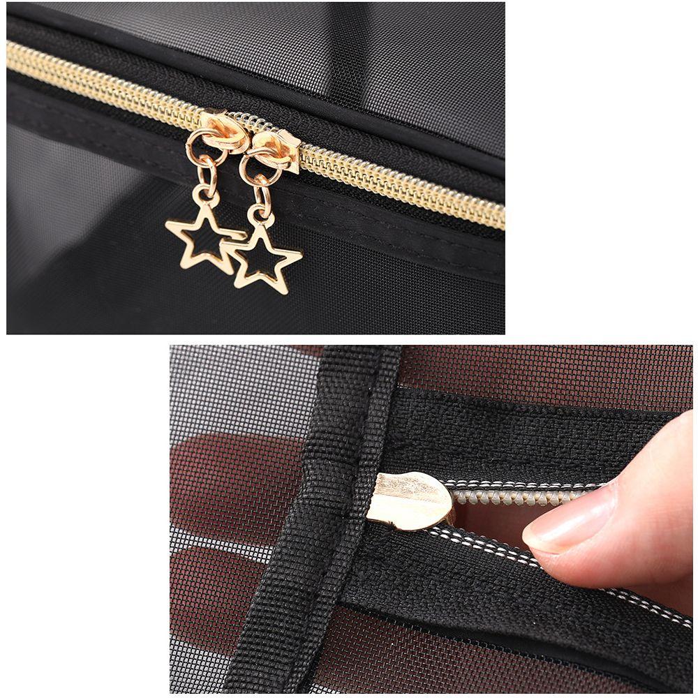 1/5Pcs Large Capacity Portable Travel Storage Case Toiletry Organizer Mesh Cosmetic Bag Makeup Pouch