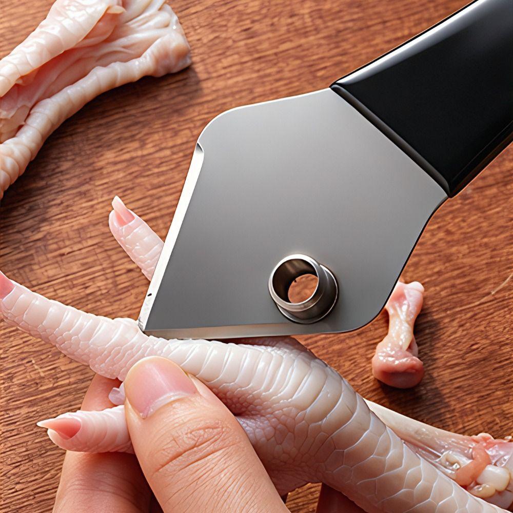 Non-slip Handle Chicken Feet Deboner Stainless Steel Chicken Claw Bone Removal Tool Supermarket