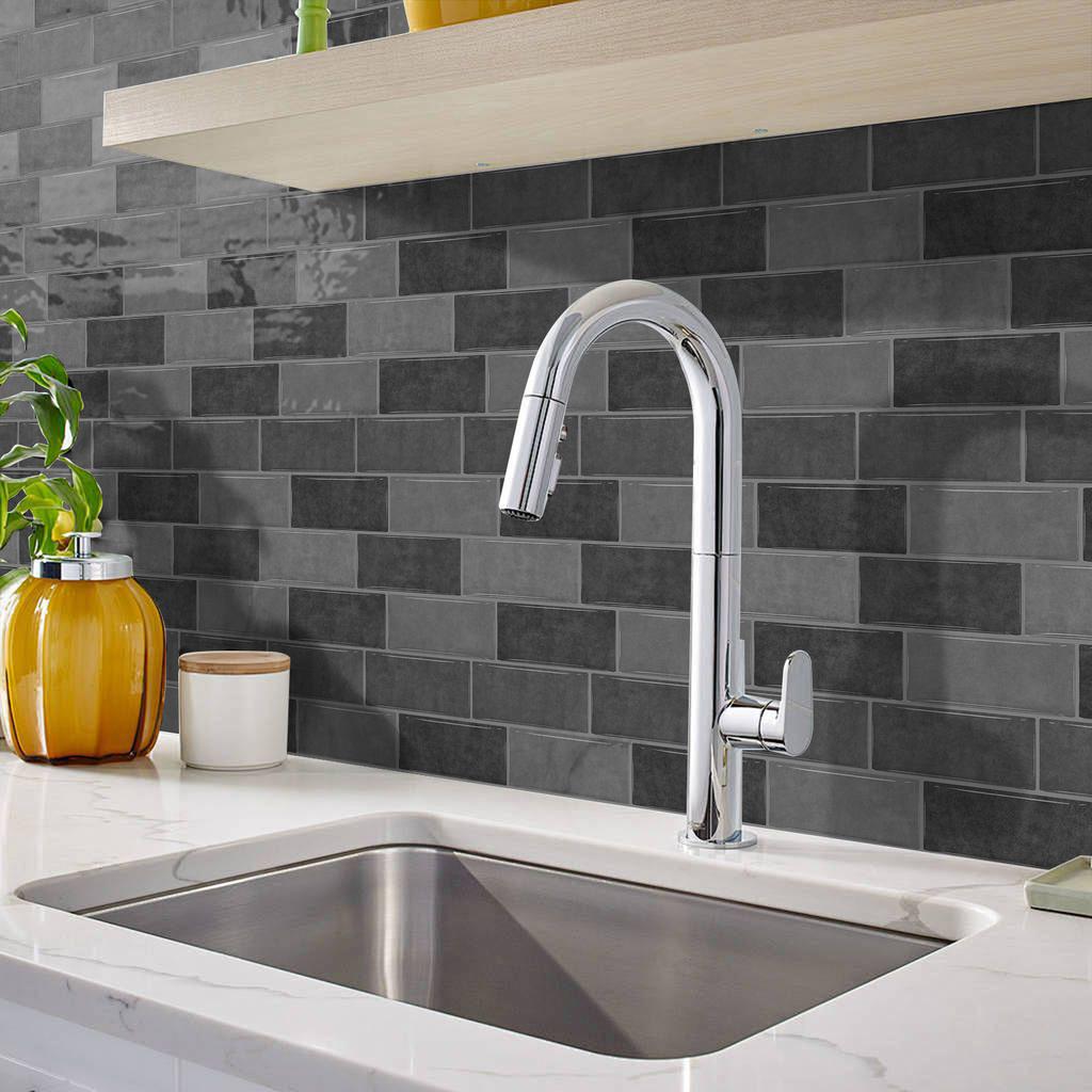 3D self-adhesive wall stickers, waterproof and easy to clean, suitable for kitchen, bathroom, living room, dining room, etc.