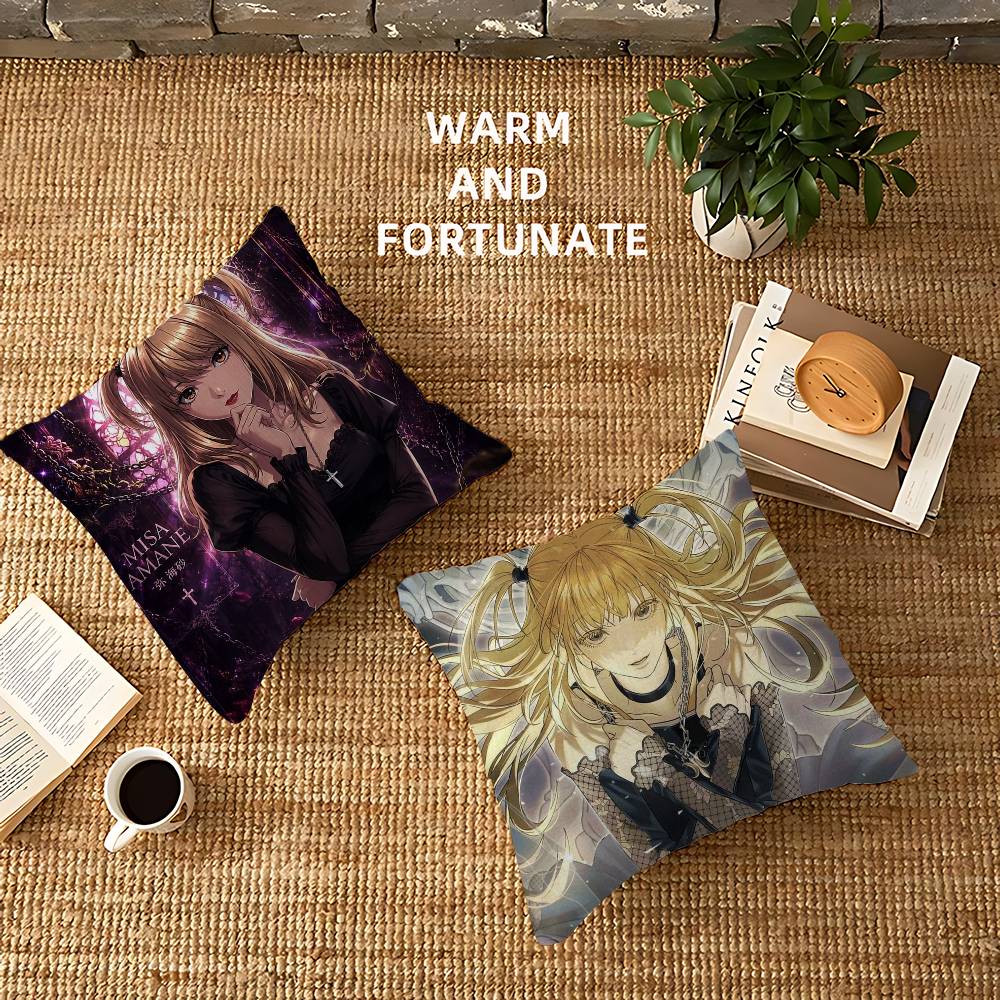 Misa D-Death N-Note Cross Pillow Gift Home Office Decoration Bedroom Sofa Car Cushion Cover Case 45x45