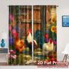 Set Of 2 Flat Printing Jit Curtains Without Rod Farmyard Harmony Popular Window Curtain Versatile Polyester Home Made
