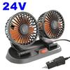 Car Fan Three-Head Automotive Electric Fan USB/12V/24V Fan 2 Speeds Car Silent Fan for Truck Car SUV RV Tent Auto Vehicles