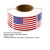 250 Stück/Rolle Aufkleber Amerikanische Flagge Blau Rot Weiß Gestreift Sternmuster USA Flaggenaufkleber Wetterfest Kupfer Selbstklebend Glänzend