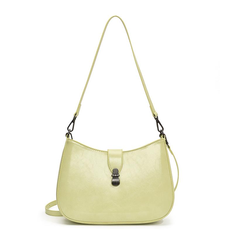 

New product advanced sense niche simple armpit bag women s fashion commuter style versatile solid color shoulder messenger bag трава зеленый