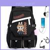 Labubu Print Design Bookbag With Usb Charging For Students And Daily Use